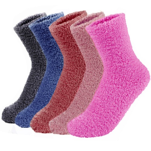 PACK DA 12 CALZINI DA DONNA MORBIDI COLORATI E CALDI IN SPUGNA CALDI MOD: Z-1038